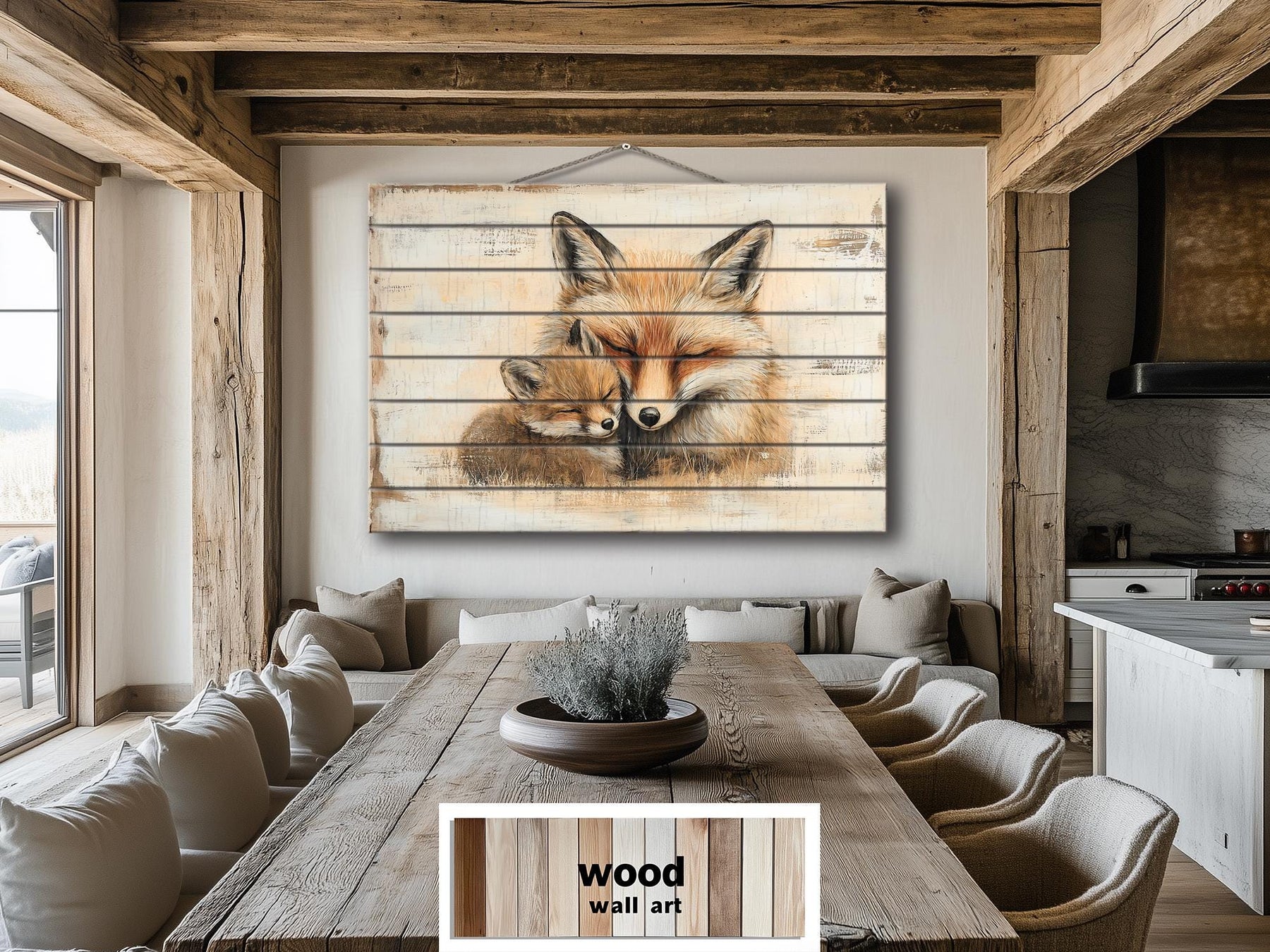 Rustic Fox Image Green
