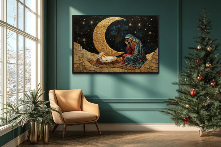 Mother Mary And Baby Jesus Nativity Wall Art