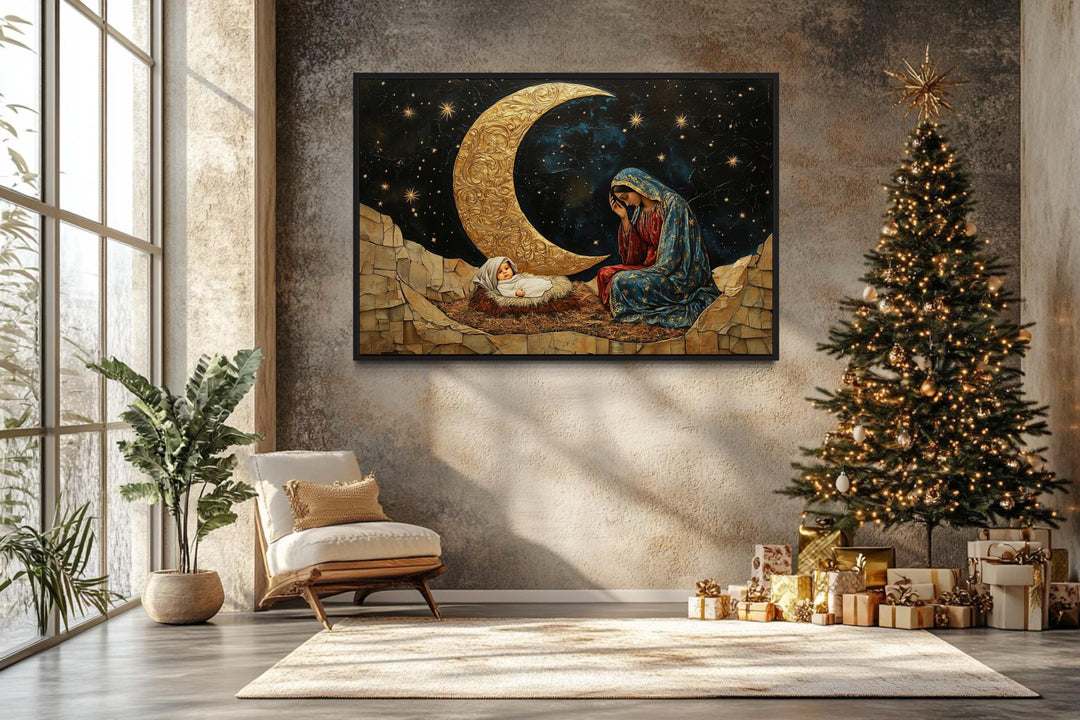 Mother Mary And Baby Jesus Nativity Wall Art