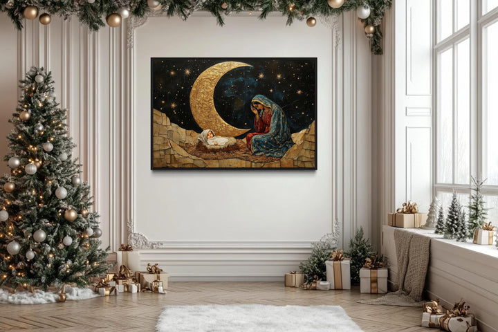 Mother Mary And Baby Jesus Nativity Wall Art