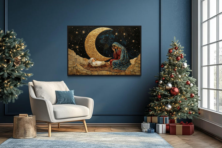 Mother Mary And Baby Jesus Nativity Wall Art