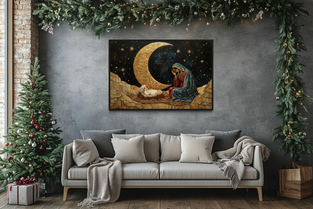 Mother Mary And Baby Jesus Nativity Wall Art