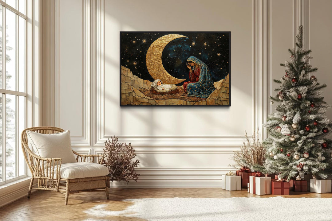 Mother Mary And Baby Jesus Nativity Wall Art