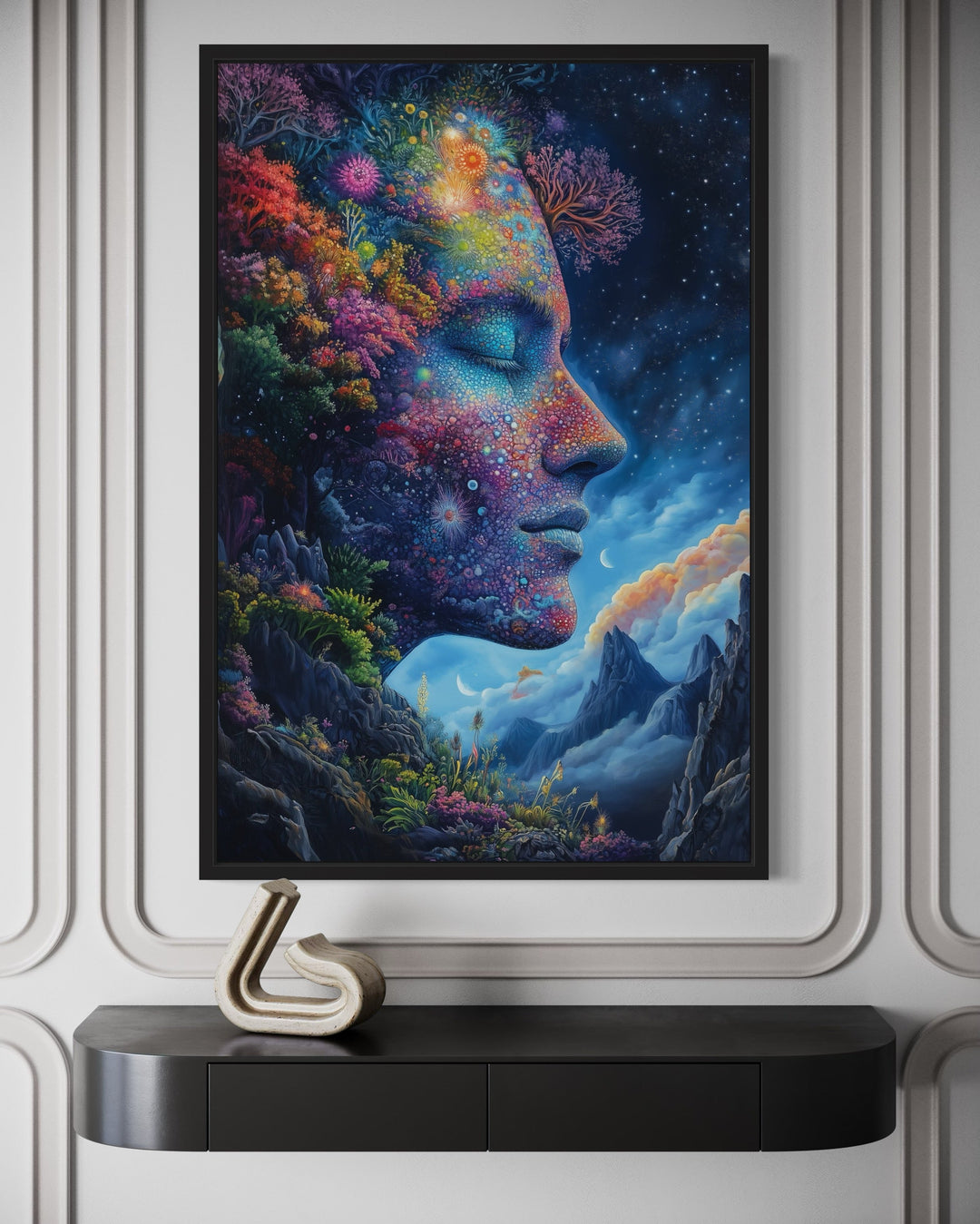 Mother Nature Cosmic Tree Framed Canvas Wall Art