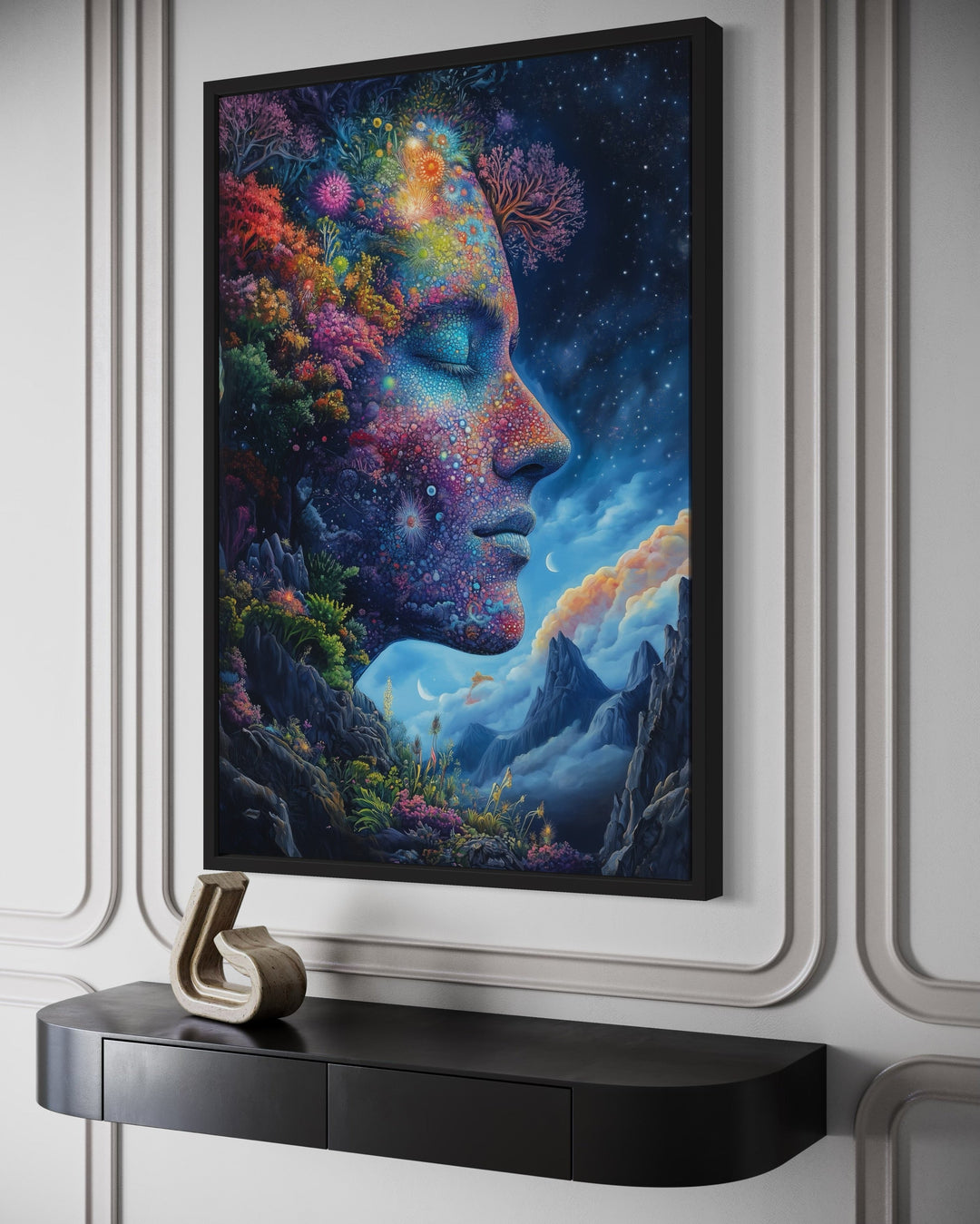 Mother Nature Cosmic Tree Framed Canvas Wall Art