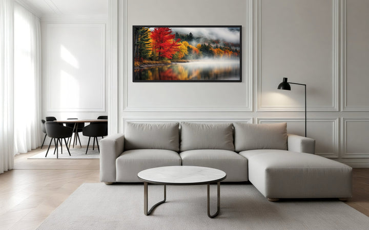 New England Lake And Forest Landscape Autumn Wall Art