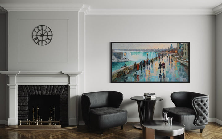 Niagara Falls Impressionist Cityscape Canvas Wall Art