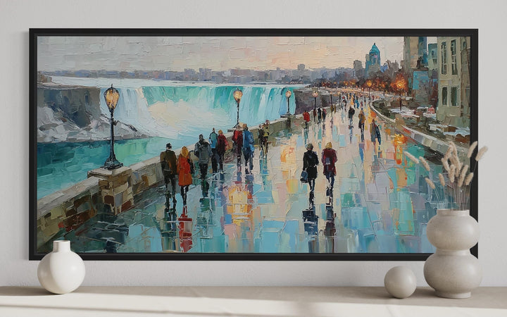 Niagara Falls Impressionist Cityscape Canvas Wall Art