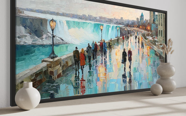 Niagara Falls Impressionist Cityscape Canvas Wall Art