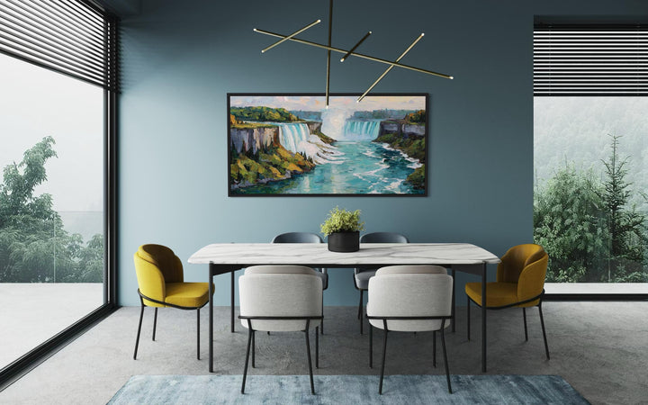 Niagara Falls Impressionist Style Landscape Canvas Wall Art