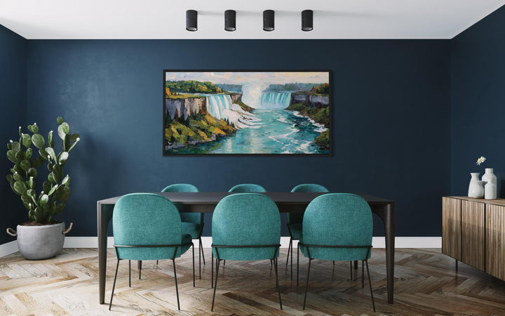 Niagara Falls Impressionist Style Landscape Canvas Wall Art