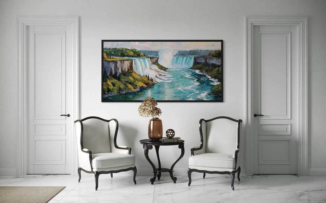 Niagara Falls Impressionist Style Landscape Canvas Wall Art