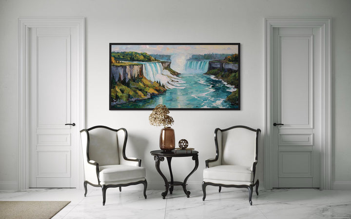 Niagara Falls Impressionist Style Landscape Canvas Wall Art