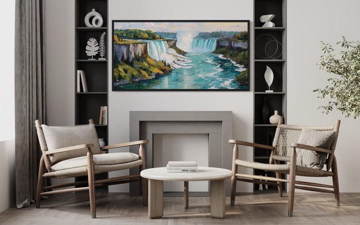 Niagara Falls Impressionist Style Landscape Canvas Wall Art