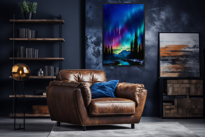 Northern Lights Stunning Aurora Borealis Framed Canvas Wall Art