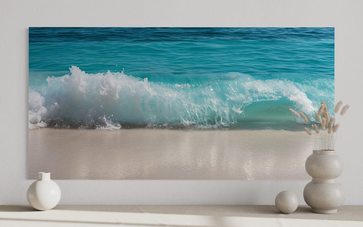 Ocean Wave Photography Coastal Framed Canvas Wall Art