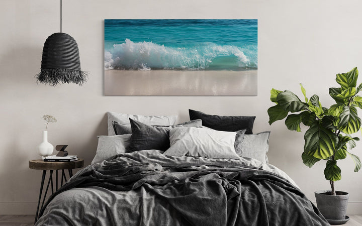 Ocean Wave Photography Coastal Framed Canvas Wall Art