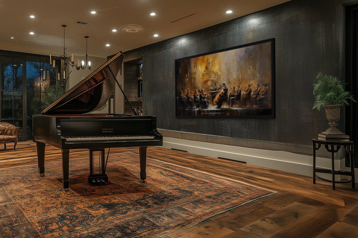 Orchestra Wall Art – Abstract Classical Music Prints | Framed Canvas Art Decor