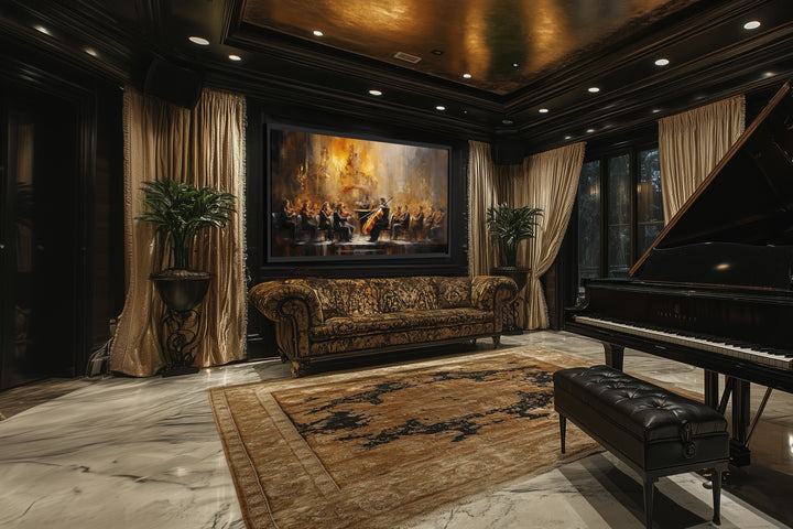 Orchestra Wall Art – Abstract Classical Music Prints | Framed Canvas Art Decor