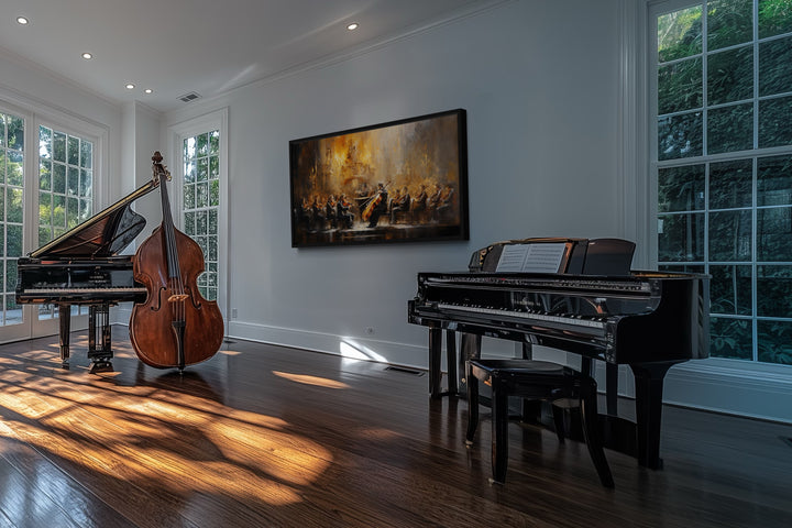 Orchestra Wall Art – Abstract Classical Music Prints | Framed Canvas Art Decor