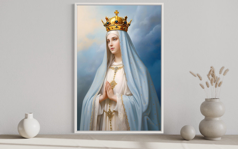 Our Lady of Fatima Framed Canvas Wall Art