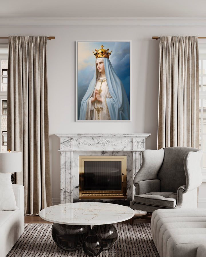 Our Lady of Fatima Framed Canvas Wall Art
