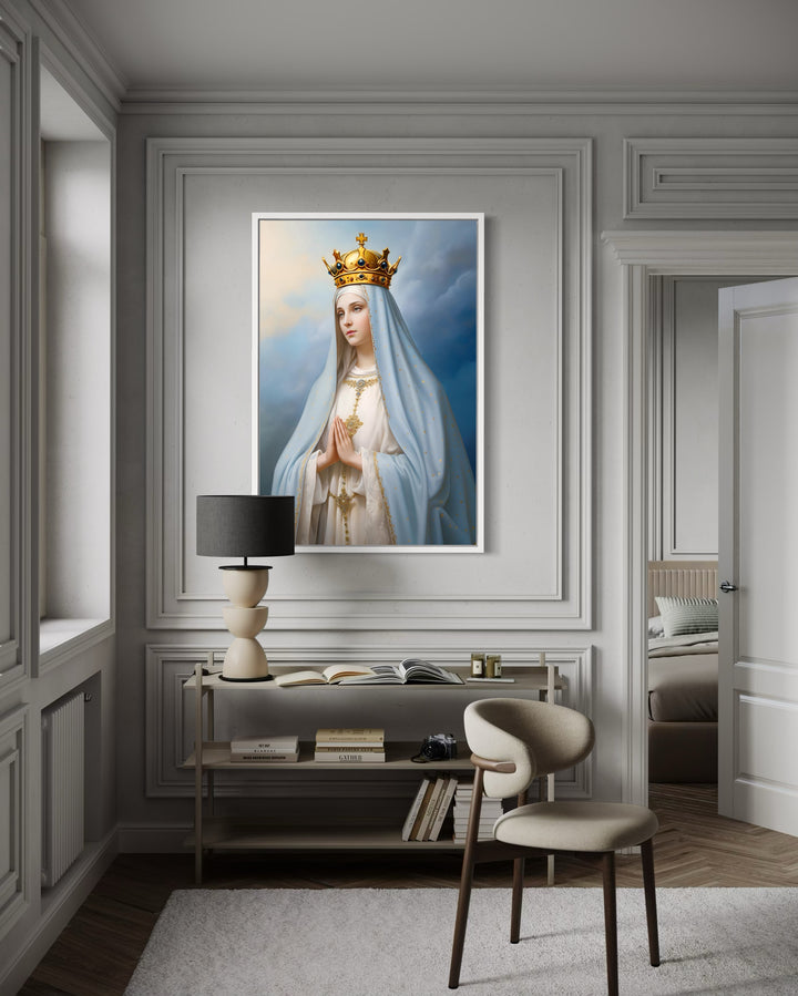 Our Lady of Fatima Framed Canvas Wall Art