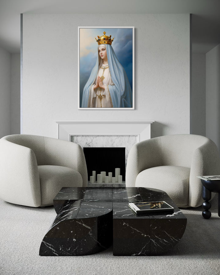 Our Lady of Fatima Framed Canvas Wall Art