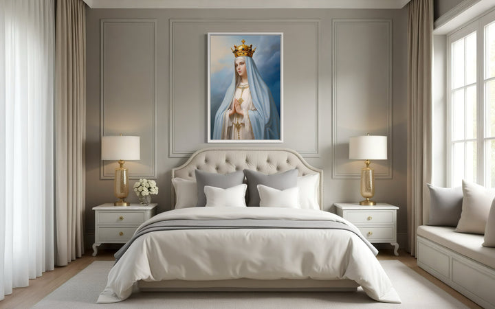 Our Lady of Fatima Framed Canvas Wall Art