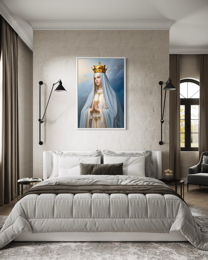 Our Lady of Fatima Framed Canvas Wall Art