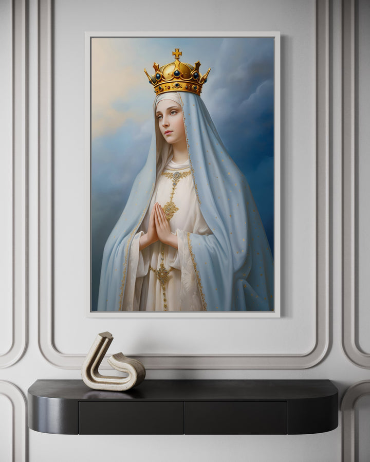 Our Lady of Fatima Framed Canvas Wall Art