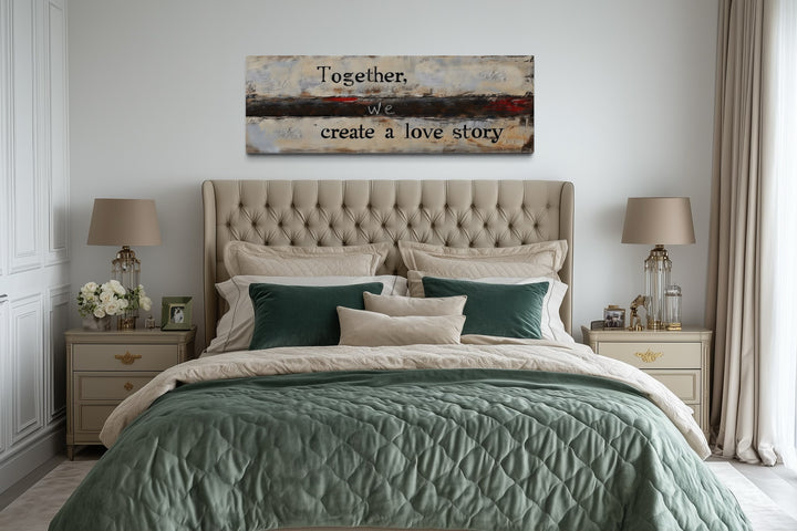 Over Bed Romantic Rustic Master Bedroom Framed Canvas Wall Art