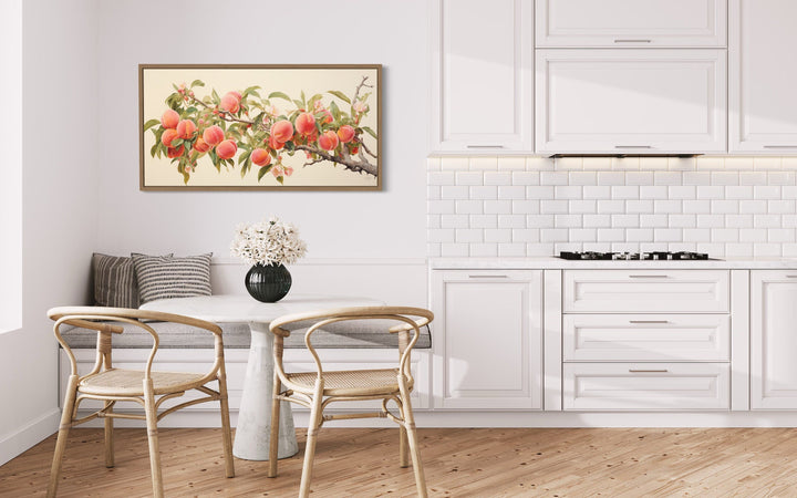 Peach Tree Wall Art – Rustic Wall Decor | Framed Canvas Print for Kitchen