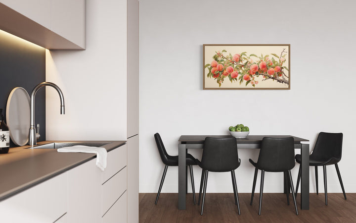 Peach Tree Wall Art – Rustic Wall Decor | Framed Canvas Print for Kitchen