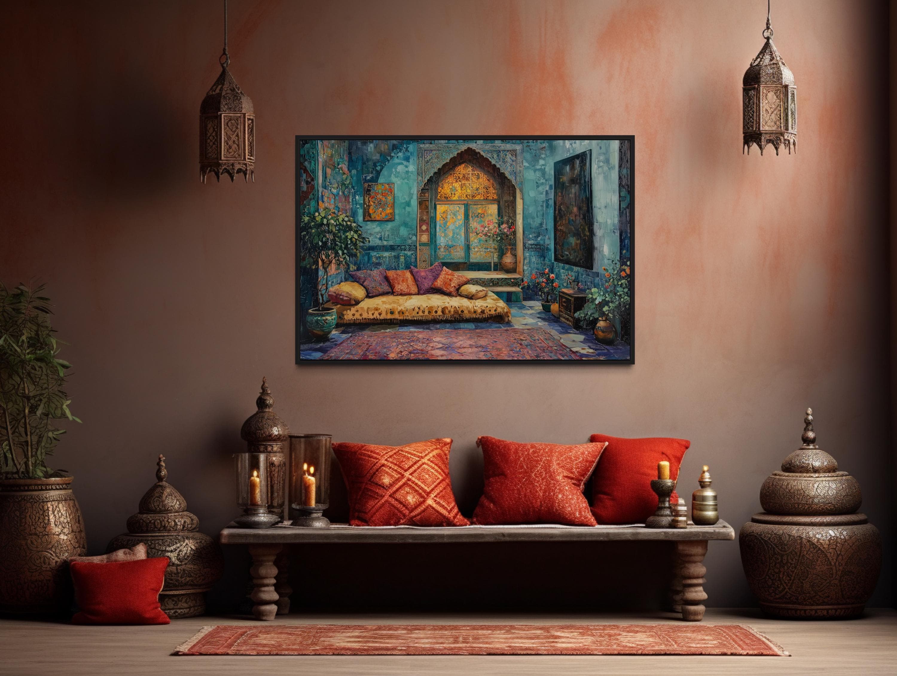 Framed Muslim / 2024 Middle Eastern Painting Art