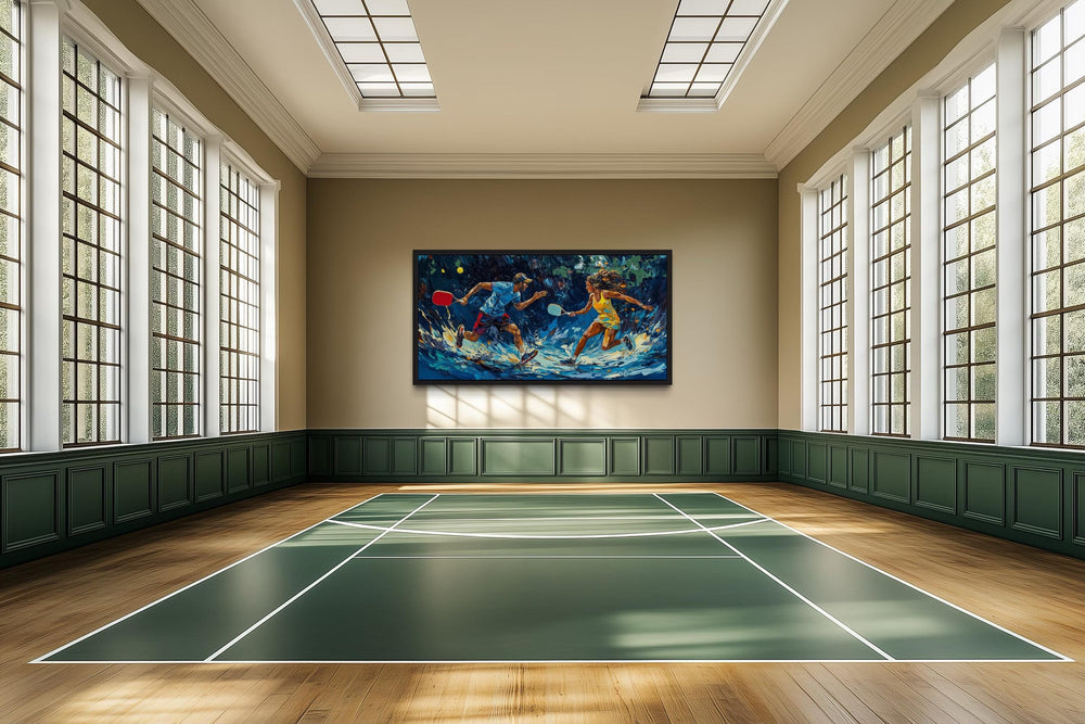 Pickleball Wall Art – Energetic Players Canvas | Vibrant Sports Room Decor