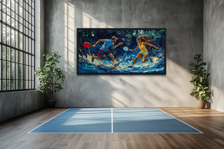 Pickleball Wall Art – Energetic Players Canvas | Vibrant Sports Room Decor