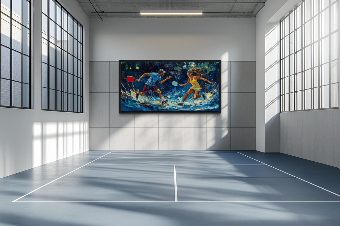 Pickleball Wall Art – Energetic Players Canvas | Vibrant Sports Room Decor