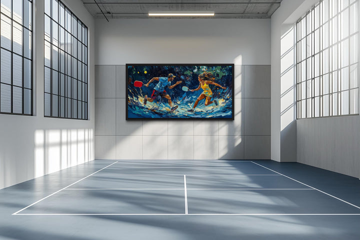 Pickleball Wall Art – Energetic Players Canvas | Vibrant Sports Room Decor