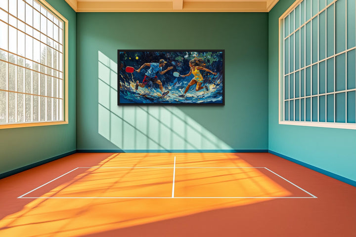 Pickleball Wall Art – Energetic Players Canvas | Vibrant Sports Room Decor