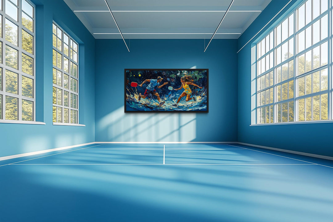 Pickleball Wall Art – Energetic Players Canvas | Vibrant Sports Room Decor