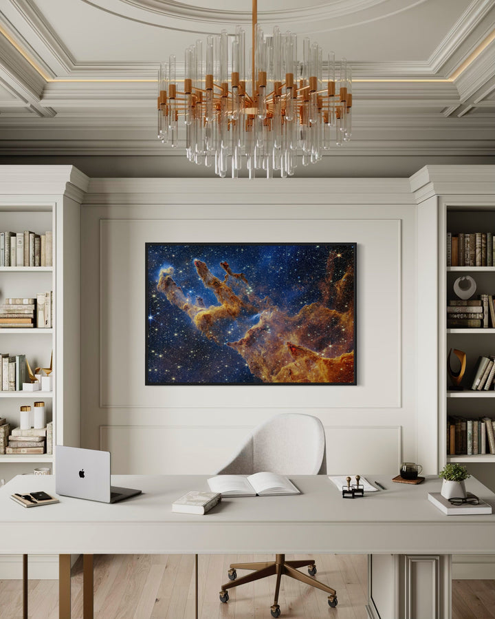 Pillars Of Creation Photography By James Webb Telescope Framed Canvas Wall Art