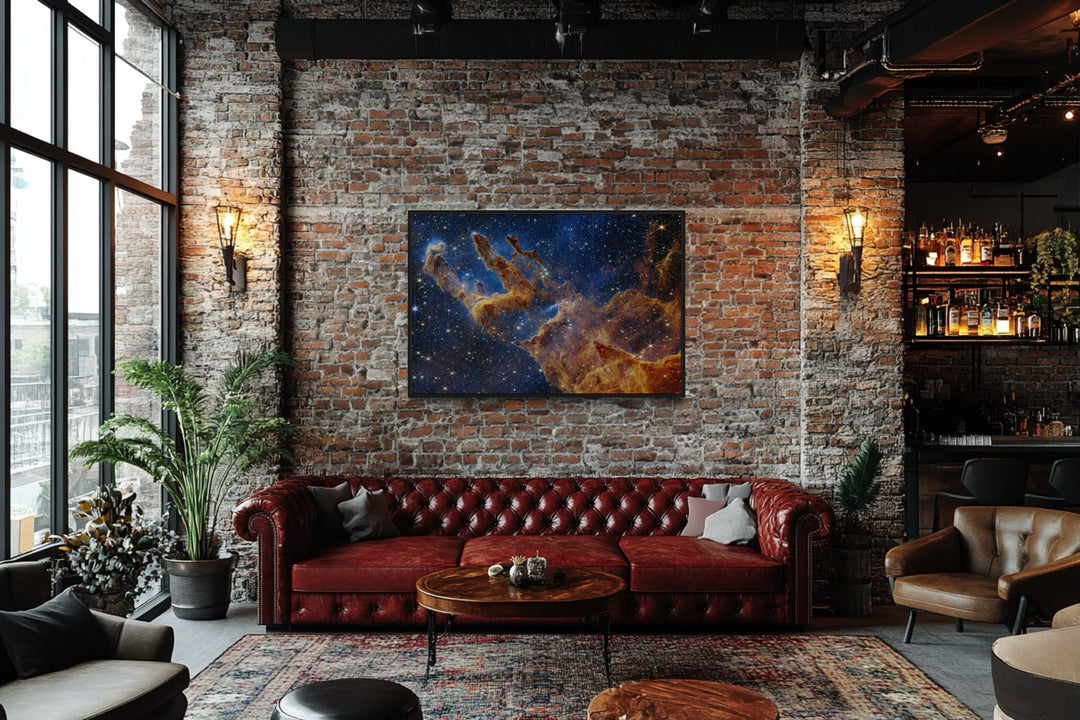 Pillars Of Creation Photography By James Webb Telescope Framed Canvas Wall Art