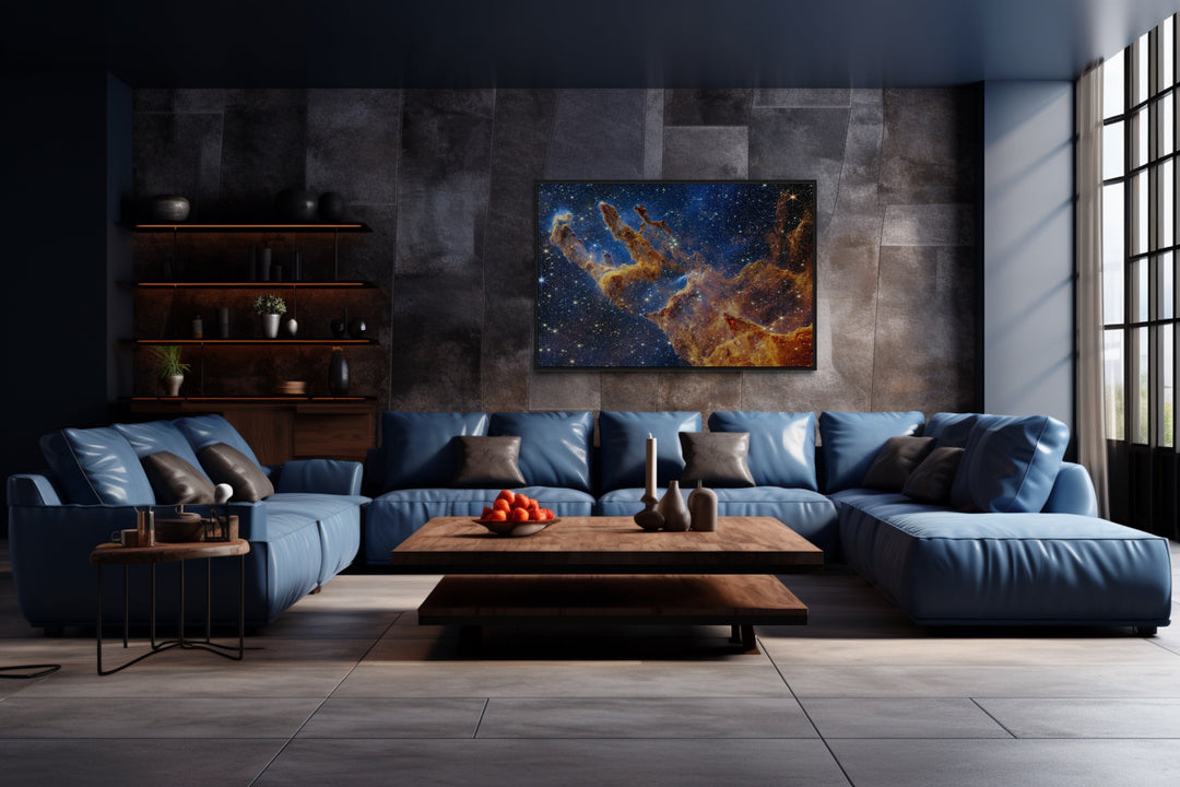 Pillars Of Creation Photography By James Webb Telescope Framed Canvas Wall Art