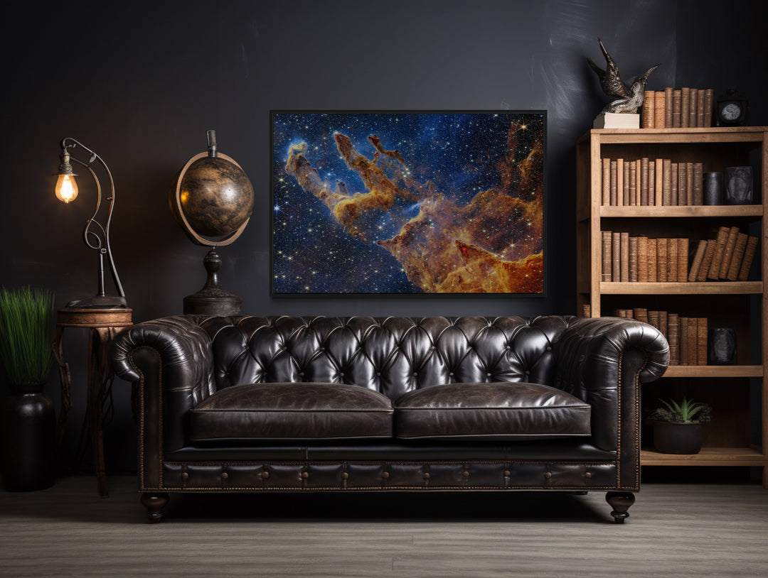 Pillars Of Creation Photography By James Webb Telescope Framed Canvas Wall Art