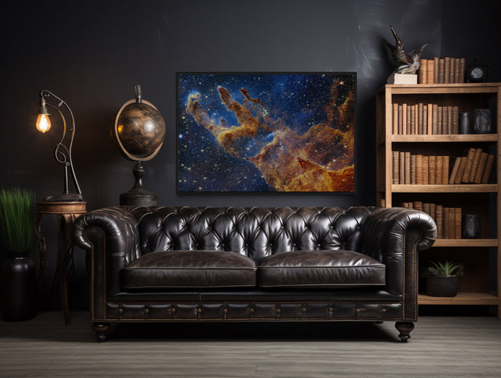 Pillars Of Creation Photography By James Webb Telescope Framed Canvas Wall Art