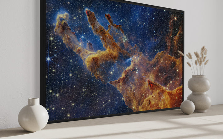 Pillars Of Creation Photography By James Webb Telescope Framed Canvas Wall Art