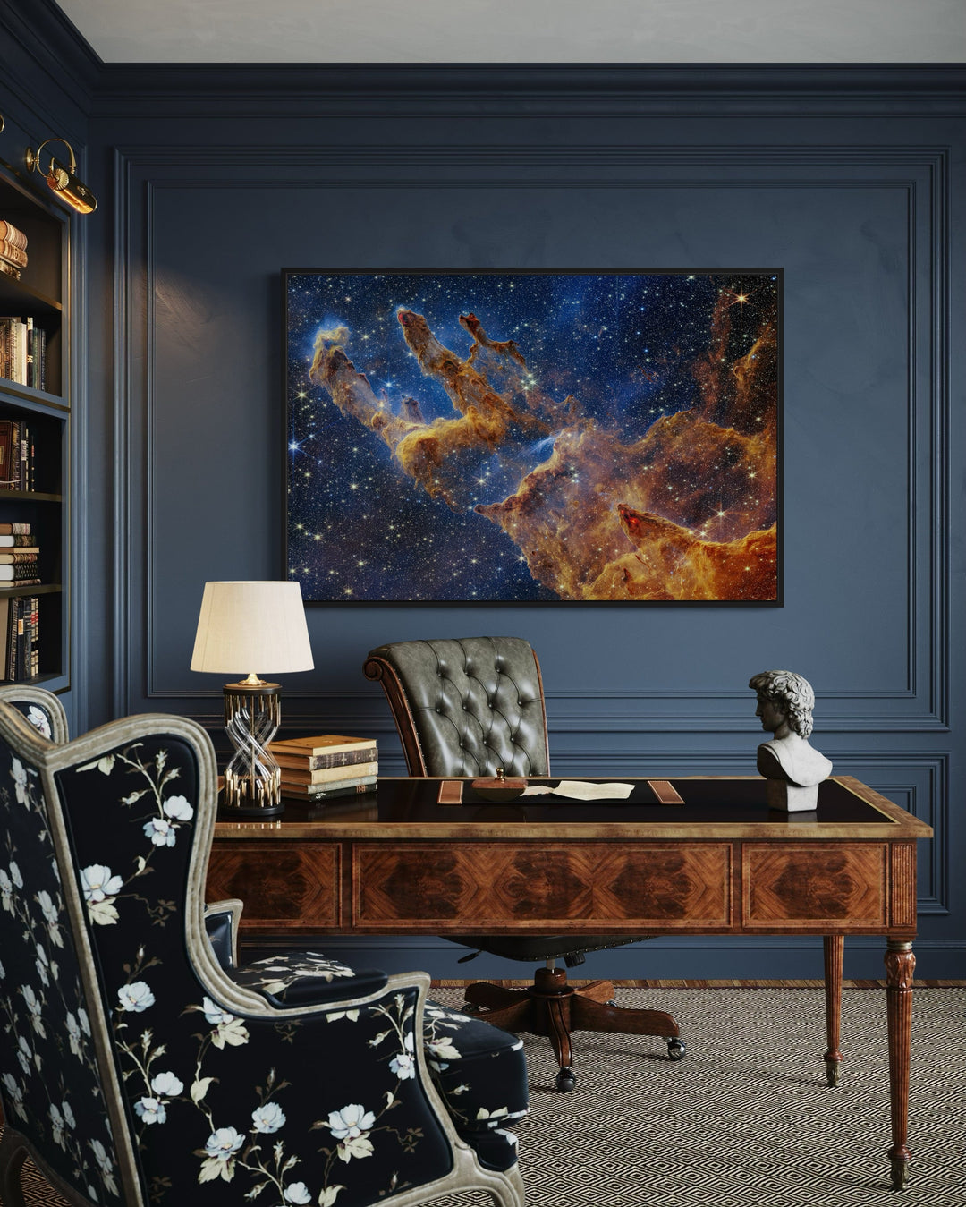 Pillars Of Creation Photography By James Webb Telescope Framed Canvas Wall Art