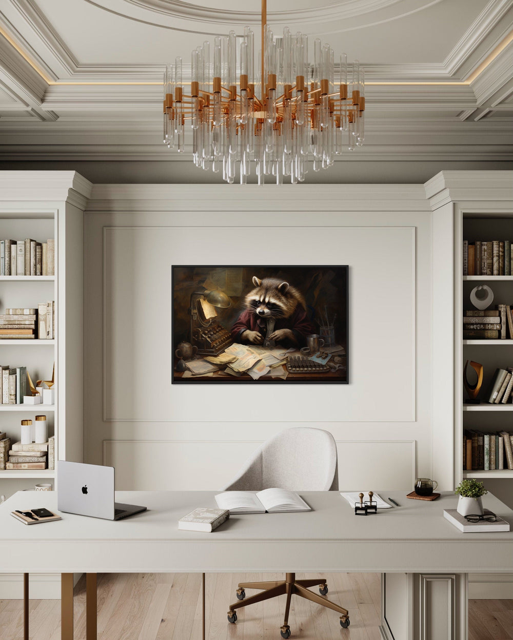 Raccoon Accountant Funny Office Wall Art