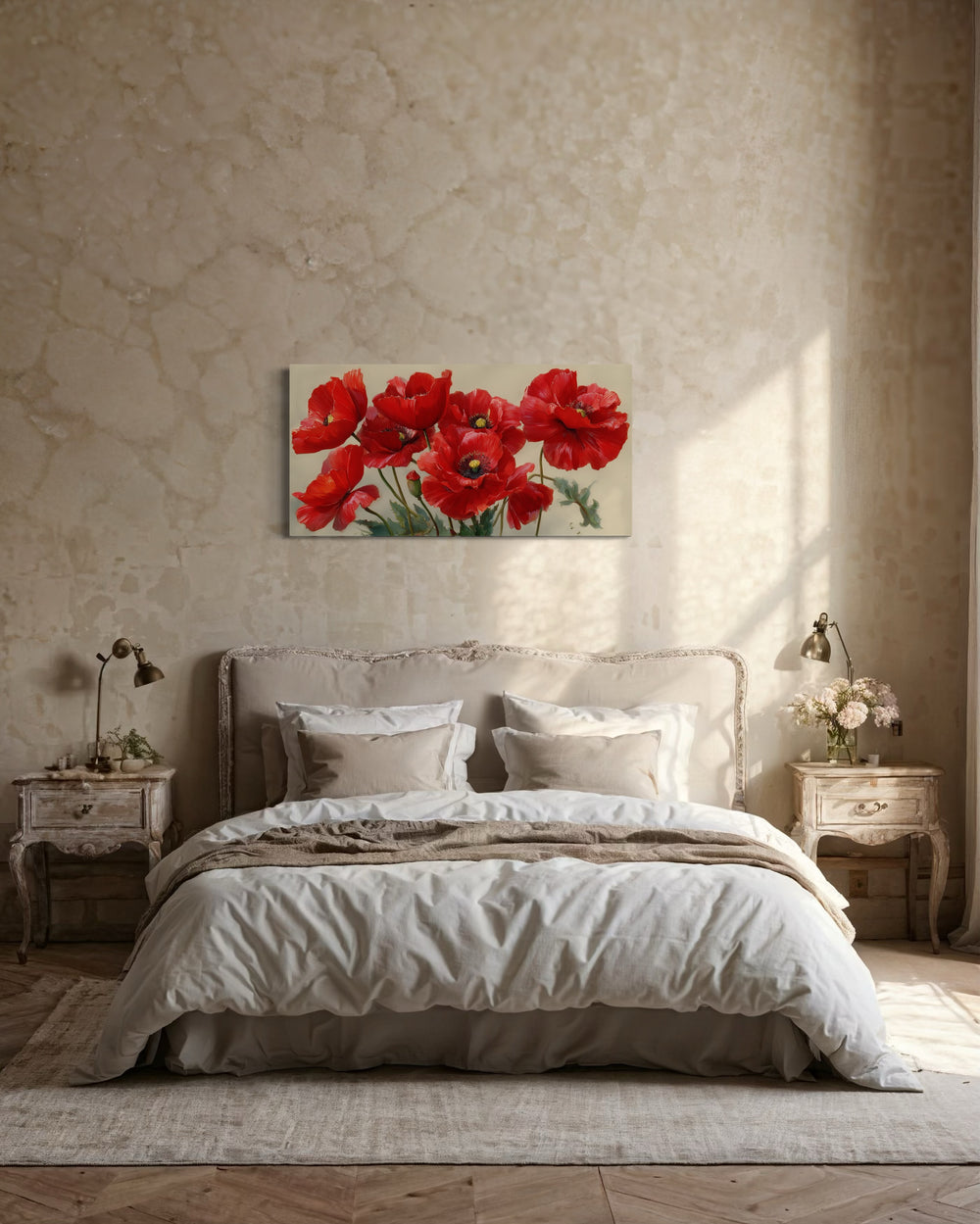 Red Poppies Framed Canvas Wall Art